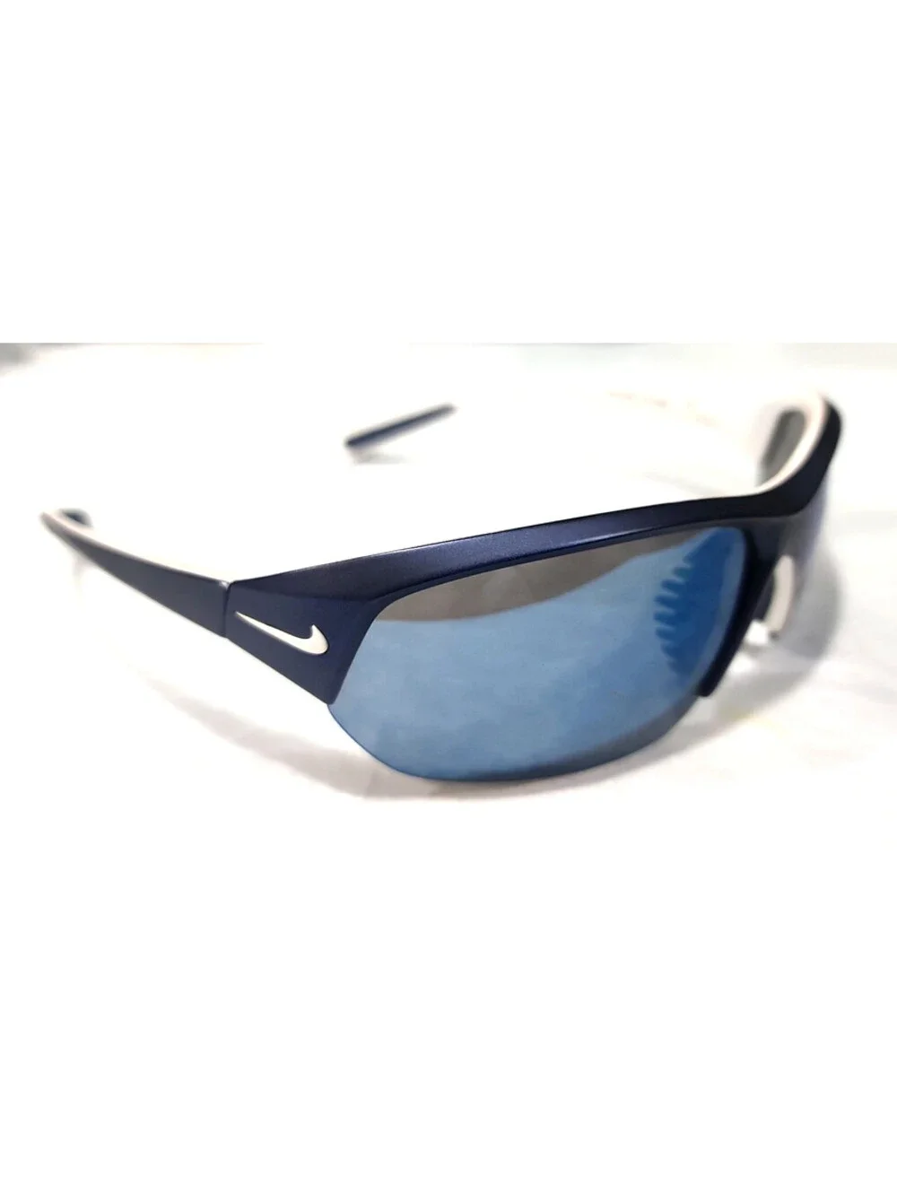Nike EV0525 414 Skylon Ace Blue White Sports Wrap Sunglasses
